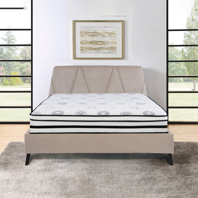 12-Inch Hybrid Mattress With Highly Breathable Quilted Cover, White, Plush Foam Mattress In A Box, Luxury Comfort (King)