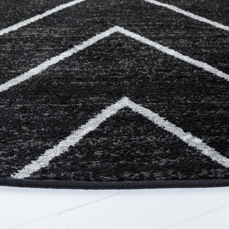 Marson Performance Geometric Rug, Round 8'