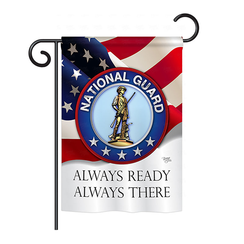 Drapeau de maison / jardin en polyester à 2 côtés US Armed Force, H 40 po x l 28 po, Garde nationale