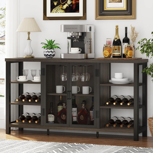 17 Stories Guinnevere 55.12'' Bar Cabinet & Reviews | Wayfair