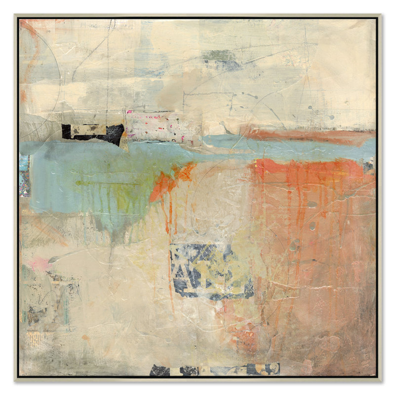 Harborview II by Jill Krasner - Single Picture Frame Graphic Art on Canvas, Silver