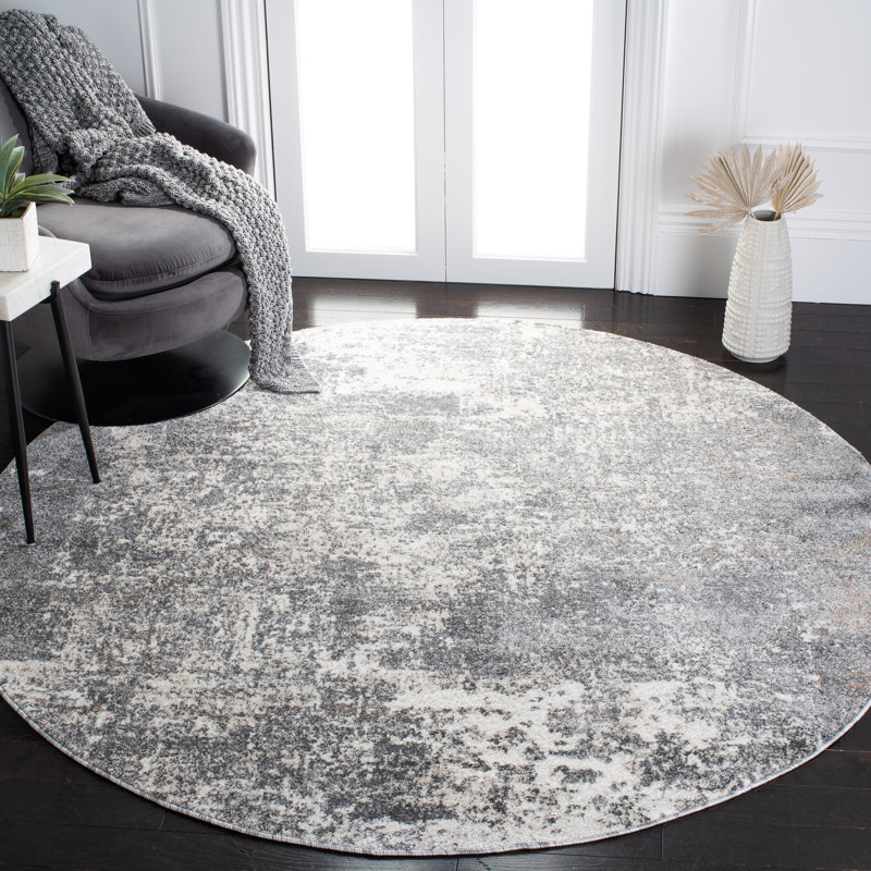 Scriber Performance Abstract Rug, Round 6'7"