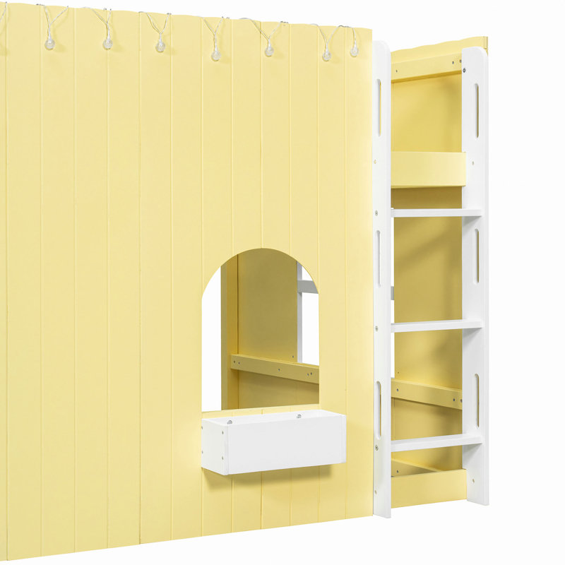 Lit mezzanine pour enfants avec lumière DEL chaude
