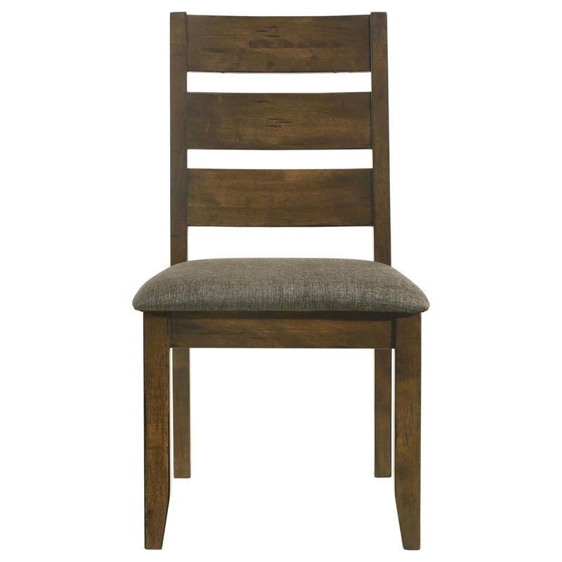 Chaise de salle à manger Knotty Nutmeg and Grey Ladderback (ensemble de 2)