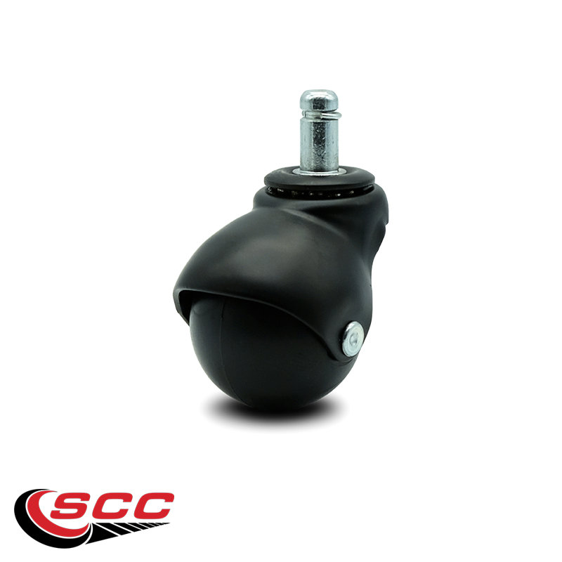 Hooded Grip Ring Ball Casters, Flat Black