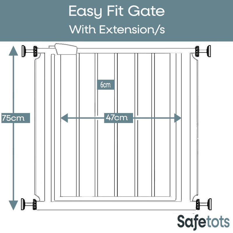 Safety Gate, 29.53"H x 53.03"W x 1.57"D