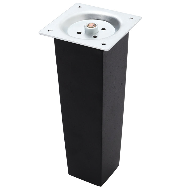 Venezia Solid Wood Table Leg, 16cm H x 5cm W x 5cm D, Black
