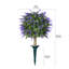 Boule artificielle topiaire en forme de lavande Adcock avec piquet - plante de buis artificielle résistante aux rayons UV pour porche extérieur et décoration de jardin - grand diamètre de 16 po-1785772477-1785772450