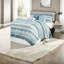 Ensembles de literie matelassés en coton turquoise, style côtier moderne pour la maison