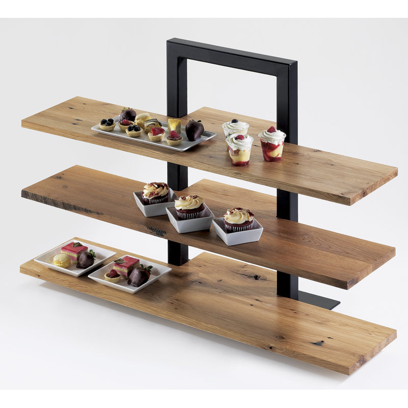 12" X 3" Shelf For 3 Tier Frame Riser, Brown