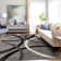 Devonshire Abstract Gray/Black/Ivory Area Rug