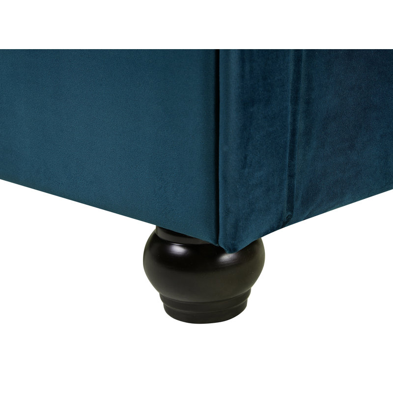 Mitzi Upholstered Bed, European Kingsize (160 x 200cm), Blue