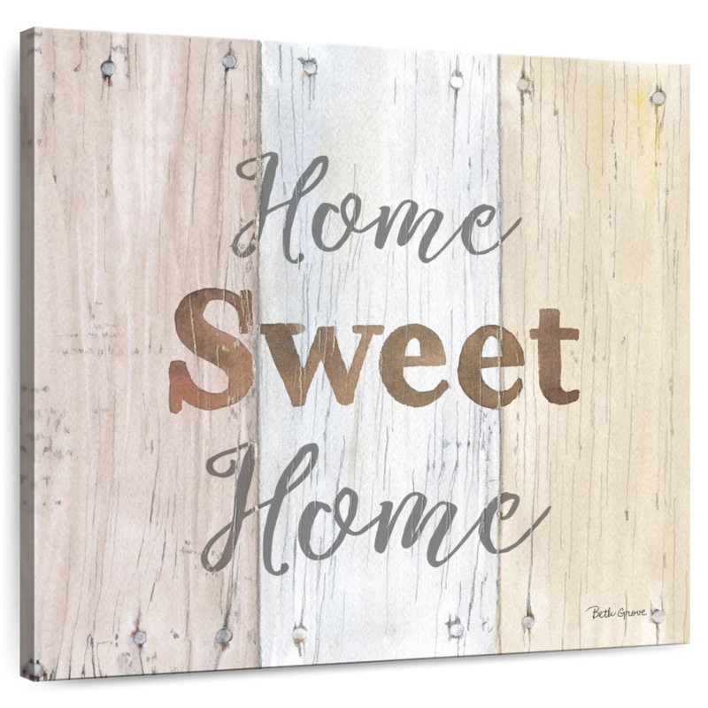 Plaque murale Kema Farmhouse Home Sweet Home, H 36 po x l 36 po