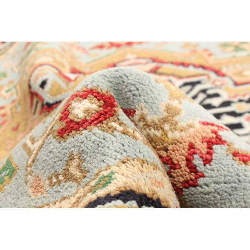 Tapis bleu Serapi Heritage 4 pi 11 po x 4 pi 11 po