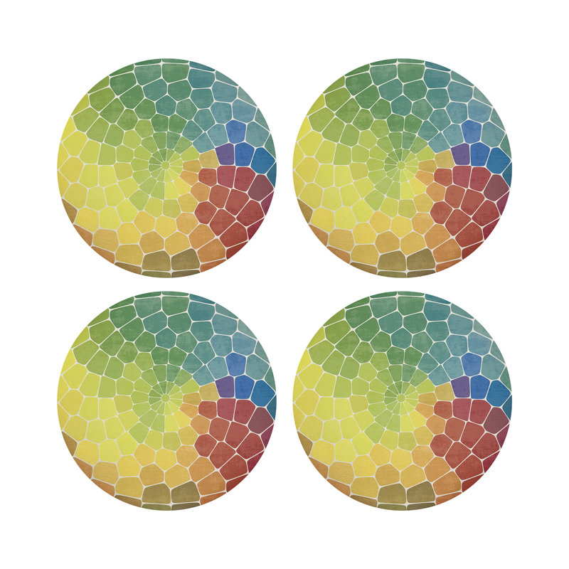 Mosaic Pebble 16" Vinyl Placemat, Yellow