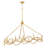 Leona Eight-Light Hand-Leafed Oval Chandelier