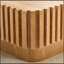 Table basse carrée en bois avec piédestal robuste-133491461