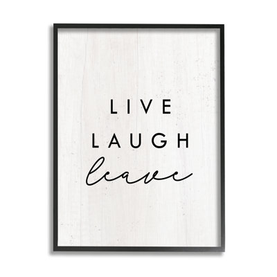 "Live Laugh Lea", phrase amusante encadrée sur bois par Lil 'Rue, impression