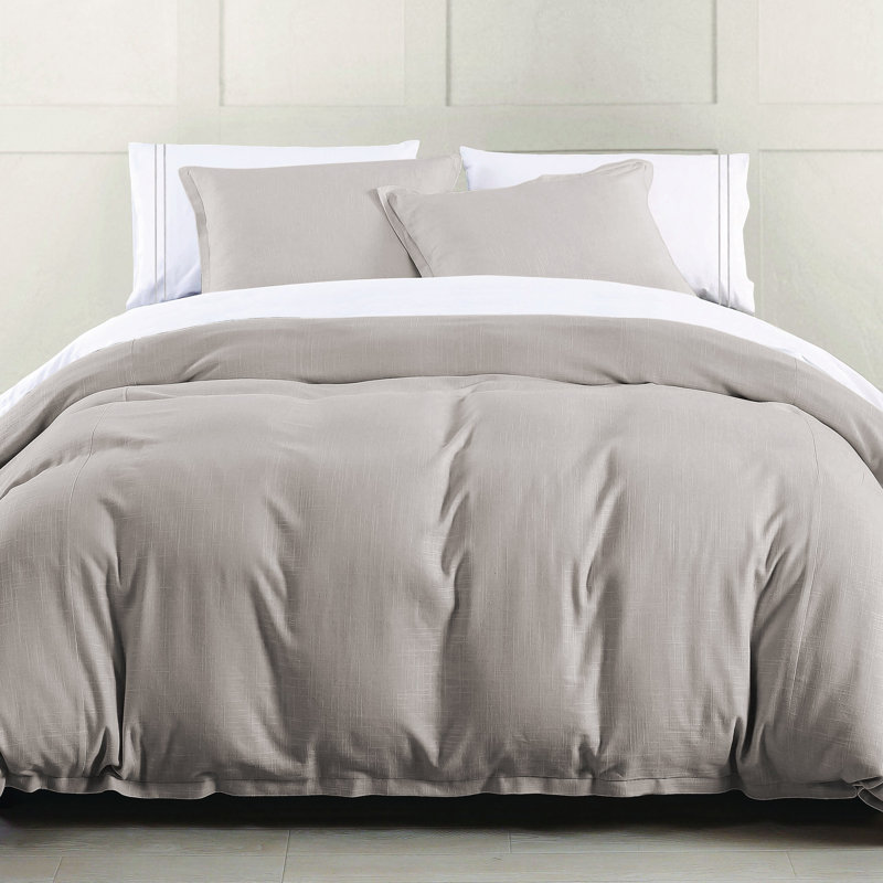 Taupe King Cotton Linen Bedspread Cover