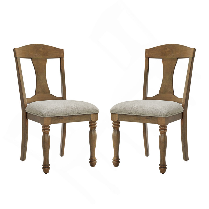 Ensemble de 2 chaises de salle à manger rembourrées à cadre en bois avec chaises rétro de style Mid-Century pour le salon et le restaurant