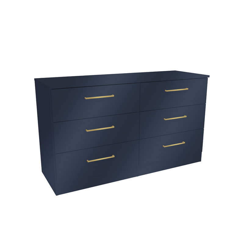 Commode horizontale à 6 tiroirs avec rangement moderne Jolyne