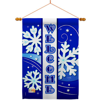 Double Sided 40'' H x 28'' W Polyester Christmas Flag Set