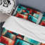 Ensemble de housse de couette rouge et cyan Popart Retro Tv-1780308630