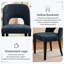 Chaise de salle à manger rembourrée sans accoudoirs avec dossier haut (ensemble de 2)-1843461486