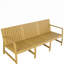 Ensemble de conversation 5 pièces pour patio, canapé 3 places, 2 chaises et 2 tables basses, matériau PP imperméable, assemblage facile-1905757649