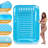 70" x 46" Pool Floats Adult with Pillow, 4 in 1 Suntan Tub Raft Floatie