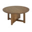 Table basse 32 po en rotin, table basse ronde en bois tissé de rotin