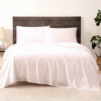 Pure Comfort Sheet Set - Crisp Percale Bedding Bundle with Pillowcase - Soft, Breathable, and Durable 3 Piece Set for Beds