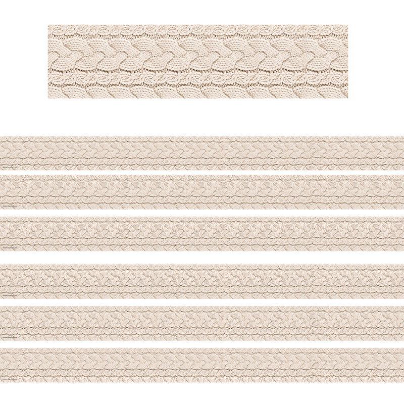 Bordure droite en tricot torsadé