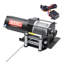 Treuil électrique 12 V CC de 1 360 kg (3 000 lb) avec câble en acier de 4,76 mm x 12 m (3/16 po x 39,4 pi), télécommande filaire, boîtier en aluminium étanche IP55 pour le remorquage et le dépannage de VTT et de VUTT, noir