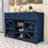 Farmhouse Sliding Barn Door Sideboard Buffet Cabinet with Adjustable Shelves, Drawers and Metal Accents-1038973781