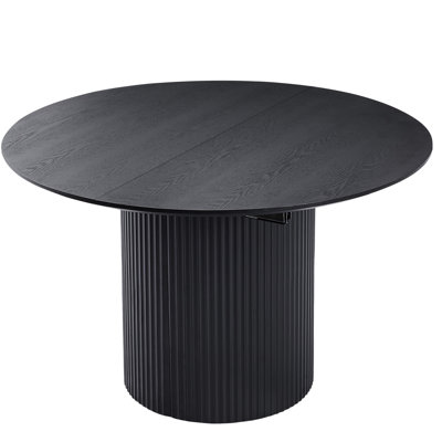 Bureau de salle à manger extensible noir, loisir moderne pour la vie et le bureau, facile à assembler, surface de travail pleine grandeur de 87,35 pouces avec comptoir noir
