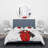 Beautiful And Stylish Girl In Red III - Modern Duvet Cover Set - Microfiber Polyester-66399587