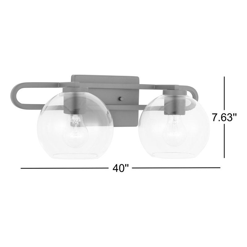 Codyn 4 - Light Vanity Light, Midnight Black, 7.63"H x 19.75"W x 8.38"D, 2