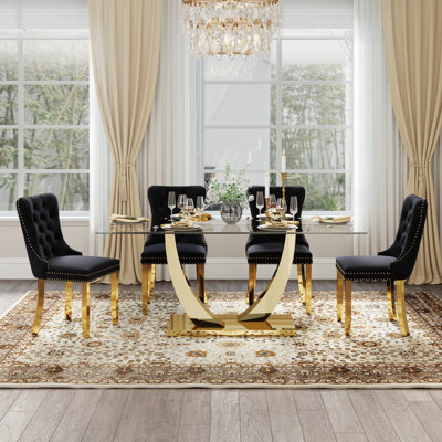 Kelisia 4 - Person Pedestal Dining Set