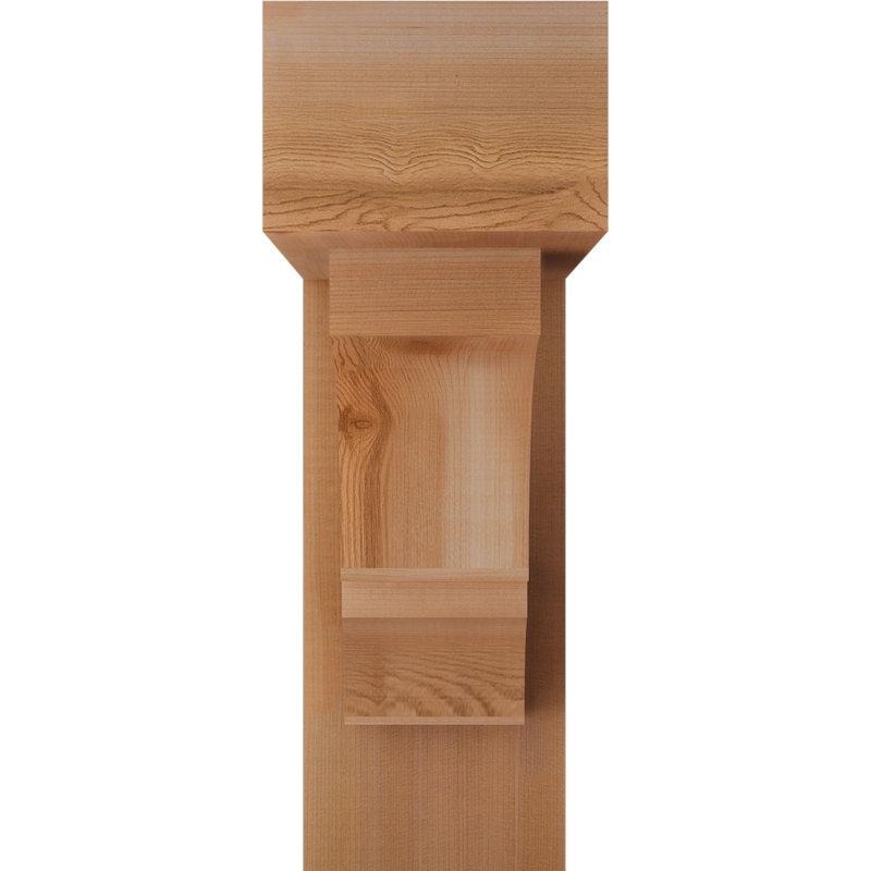 Balboa Block Offset Brace Bracket, 18 x 18, 6"W Western Red Cedar (Rough Sawn)