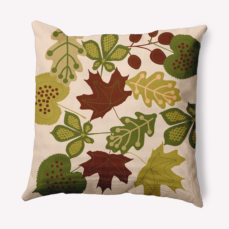 Coussin décoratif intérieur / extérieur en polyester Polyfill, 16 po x 16 po, Olive