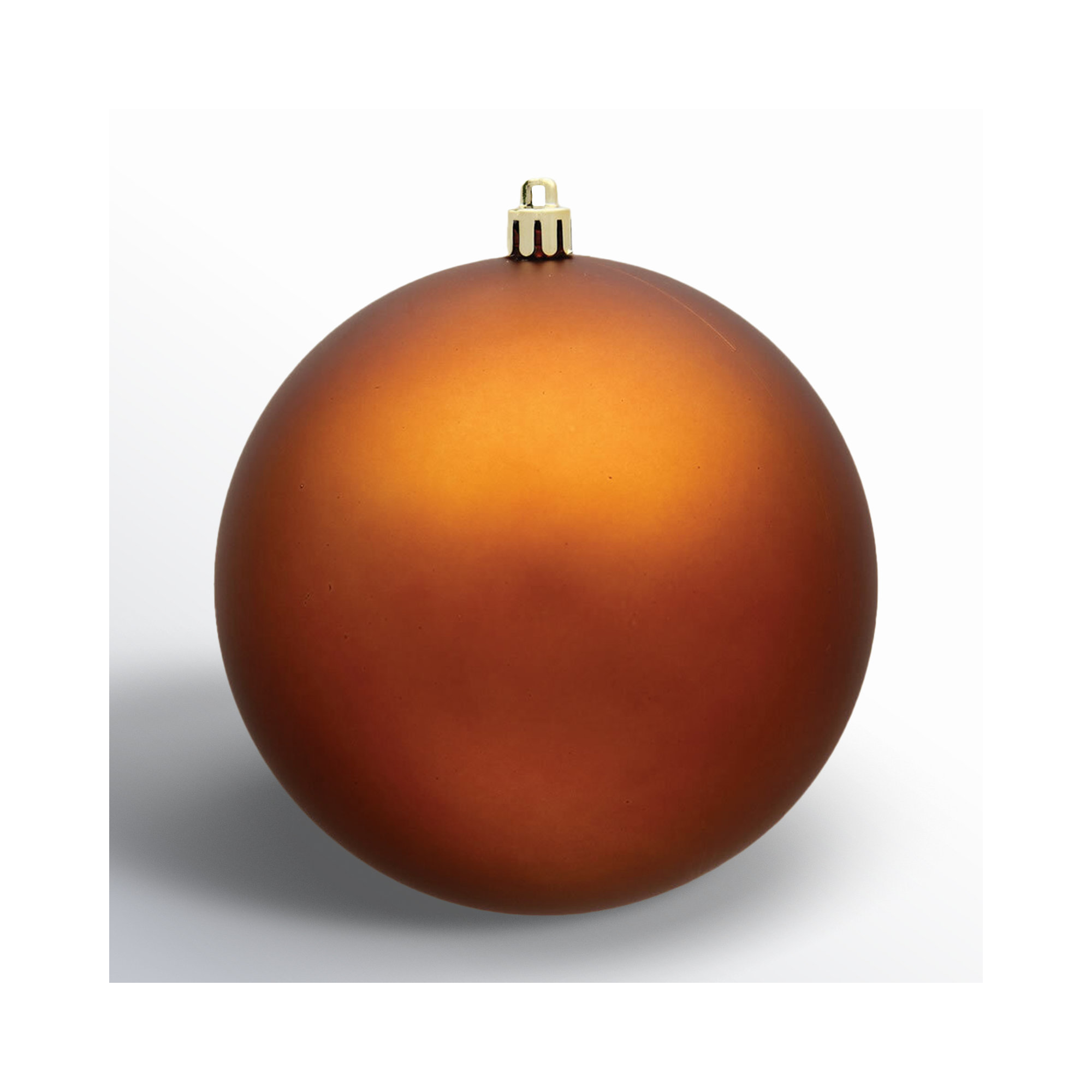 Holiday Solid Ball Ornament, Copper, 2.4" H x 2.4" W x 2.4" D