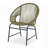 NUSA Outdoor Patio Wicker Chair Set, Green PE Rattan Sturdy Iron Frame, Weather-Resistant and Comfortable Seating for Two-167494676