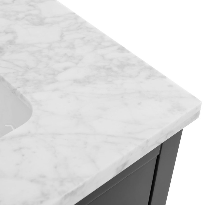 30 in. Single Vanity, Black, Gold