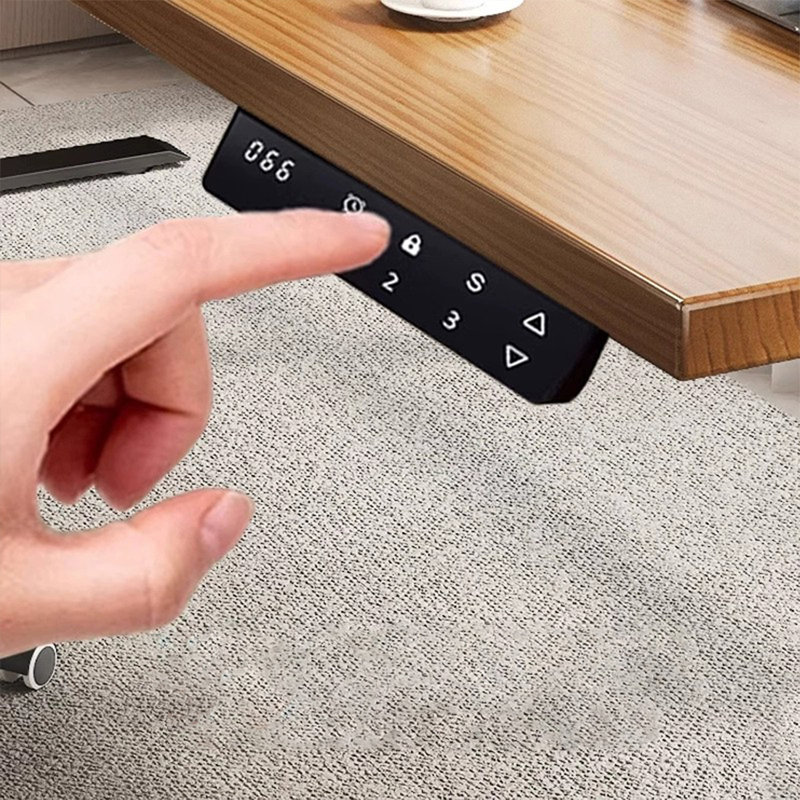 Bureaux rectangulaires en bois massif brun, 53.15" H x 78.74" W x 27.56" D