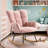 Teddy Upholstered Nursery Rocking Chair with Side Pockets-1968442536