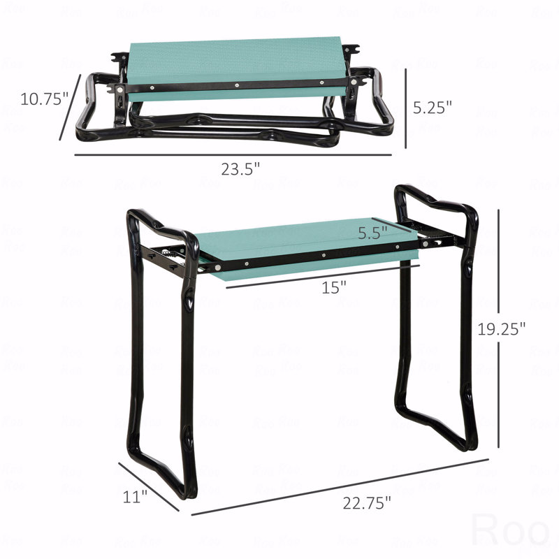 Tabouret pliable rembourré pour l'extérieur