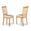 L'ensemble 3 pièces de table et chaises de cuisine comprend une table de salle à manger ronde avec piédestal et 2 chaises rembourrées en similicuir, chêne-128819613-128819614
