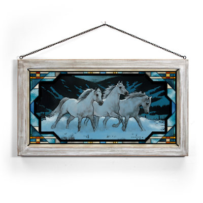 SGA NIGHT MARES 13X23 :CUMMINGS; STAINED GLASS ART WHITEWASH FRAMED