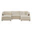 Canapé modulaire en U avec repose-pieds réversible, canapé d'angle convertible 5 places avec 2 repose-pieds, canapé doux minimaliste moderne et canapé de salon, chenille beige-659605385-659605386